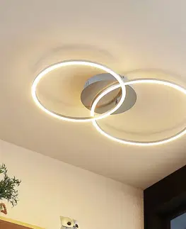 Stropné svietidlá Lucande Lucande Lucardis stropné LED svietidlo 2pl okrúhle