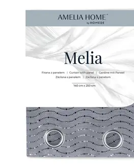 Závesy AmeliaHome Záclona Eyelets Melia, 140 x 250 cm