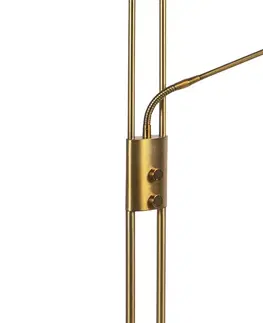 Stojace lampy Moderná stojaca lampa bronzová vrátane LED s čítacím ramenom - Mallorca