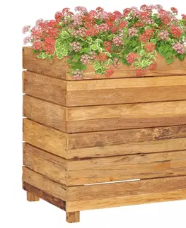 Kvetináče a truhlíky Záhradný kvetináč teakové drevo Dekorhome 150x40x55 cm