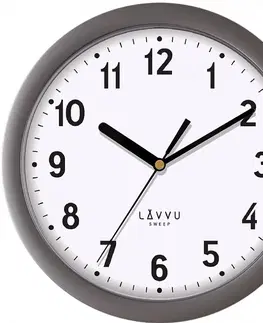 Hodiny Nástenné hodiny LAVVU BASIC LCS2021 Metallic Grey, 25cm