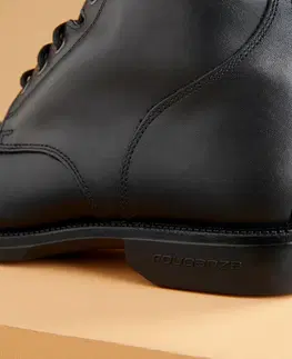 obuv Kožená jazdecká obuv Paddock 560 so šnúrkami čierna