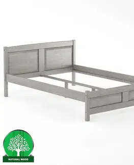 Drevené postele Posteľ borovica LK104–140x200 grey