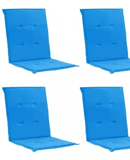 Záhradné sedáky Vodeodolné podušky na záhradné stoličky 4 ks Dekorhome Modrá