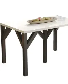 Jedálenské stoly Stôl Dunaj 405 biela lesklá