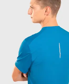 bežecké oblečenie Pánske tričko na trailový beh perforované s krátkym rukávom modré