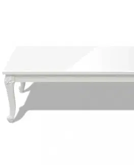 Konferenčné stolíky Konferenčný stolík biela vysoký lesk Dekorhome 80x80x42 cm