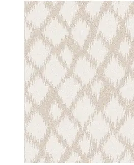Koberce a koberčeky KONDELA Libar koberec 133x190 cm krémová / biela