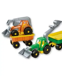 Hračky na záhradu ANDRONI GIOCATTOLI - Traktor do piesku s vlečkou-nakladač, bager 58cm