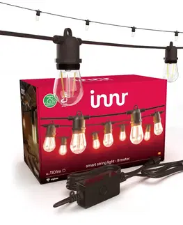 SmartHome vonkajšie dekoratívne svietidlá Innr Lighting Innr LED vonkajšia svetelná reťaz, inteligentná, žiarovka, 8 m, zástrčka
