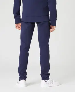 nohavice Chlapčenské nohavice 900 na cvičenie námornícke modré