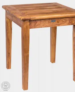 Stolčeky DEOKORK Záhradný teakový stôl DANTE 70x70 cm