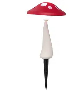 Záhradné lampy Rabalux 7877 Funghetto Solárne LED vonkajšie svietidlo, červená