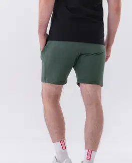 Pánske kraťasy a šortky Pánske šortky Nebbia 319 Dark Green - XL