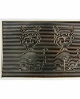 Koberce a koberčeky Boma Trading Gumová rohožka Mačky, 45 x 75 cm