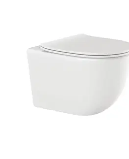Záchody INVENA - Závesná WC misa TINOS, vrátane soft/close sedátka CE-91-001-W