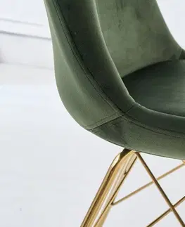 Jedálenské stoličky a kreslá Jedálenská stolička 2 ks IKAROS Dekorhome Zelená