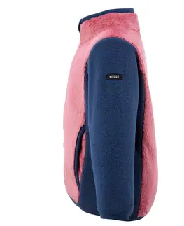 mikiny Detská bunda na lyžovanie a sánkovanie Midwarm fleecová ružová