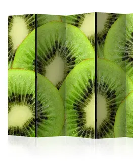 Paravány Paraván Kiwi slices Dekorhome 135x172 cm (3-dielny)