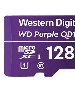 Pamäťové karty WD 128 GB microSDXC card Class10 U1, fialová