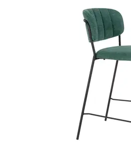 Barové stoličky Norddan Dizajnová barová stolička Rosalie zelená