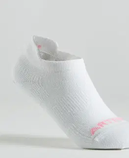 bedminton Detské nízke ponožky na tenis RS 160 3 páry ružové, biele a tmavomodré