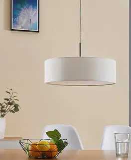 Závesné svietidlá Lindby Závesná lampa Sebatin 40 cm krémová