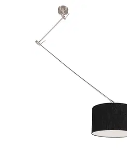 Zavesne lampy Závesná lampa oceľová s tienidlom 35 cm čierna nastaviteľná - Blitz I.