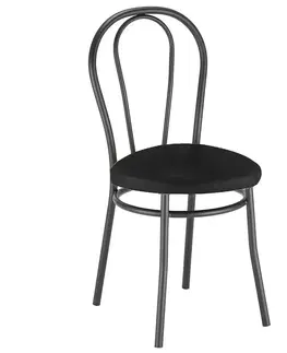 Kuchynské stoličky Stolička TULIPAN black V04 čierna