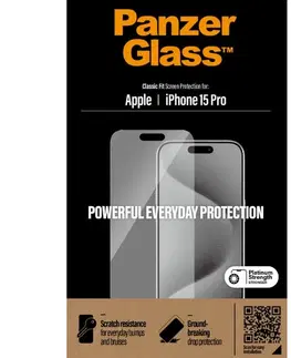 Ochranné fólie pre mobilné telefóny Ochranné sklo PanzerGlass pre Apple iPhone 15 Pro 2806