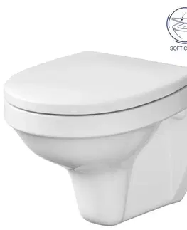 Záchody GEBERIT KOMBIFIXBasic vr. chrómového tlačidla DELTA 51 + WC CERSANIT DELFI + SOFT SEDADLO 110.100.00.1 51CR DE2
