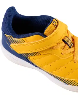 detské tenisky Detská futsalová obuv ESKUDO 500 KD žlto-modrá