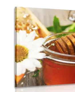 Obrazy jedlá a nápoje Obraz hrnček medu