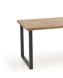 Jedálenské stoly HALMAR Radus 140 M jedálenský stôl dub prírodný / čierna