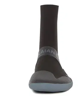otužovanie Neoprénová obuv na surf 500 3 mm čierna