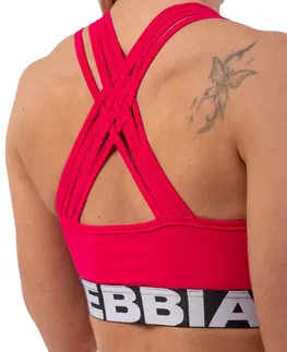 Dámske spodky Športová podprsenka Nebbia Cross Back 410 Pink - XS
