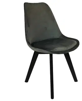 Čalúnené stoličky Stolička Mia Black Antracyt