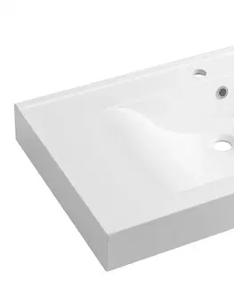 Kúpeľňa SAPHO - FLAVIA umývadlo 90x50cm, liaty mramor, biela 68091