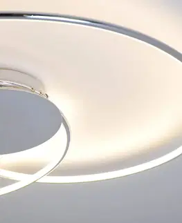 Stropné svietidlá Lindby Stropné svietidlo Lindby LED Joline, 74 cm, chrómová farba, kov