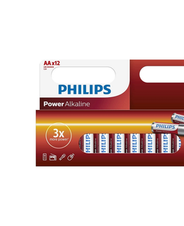 Predlžovacie káble Philips Philips LR6P12W/10 - 12 ks Alkalická batéria AA POWER ALKALINE 1,5V 