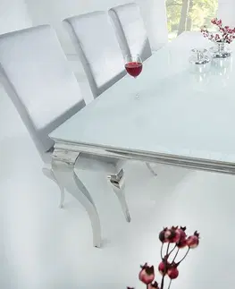 Jedálenské stoly Jedálenský stôl ZETHOS Dekorhome Biela