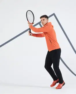 bedminton Pánska mikina Soft na tenis s kapucňou červená