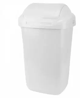 Odpadkové koše Kinekus Kôš na odpad preklápací 50 l, plastový, STANDARD, béžový mramor