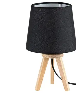 Lampy Rabalux Rabalux 2069 - Stolná lampa LYCHEE 1xE14/25W/230V čierna 