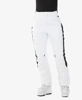 nohavice Dámske priedušné lyžiarske nohavice 900 poskytujúce voľnosť pohybu biele