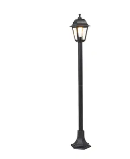Zahradne stlpove lampy Klasický lampáš čierny 122 cm - veľké