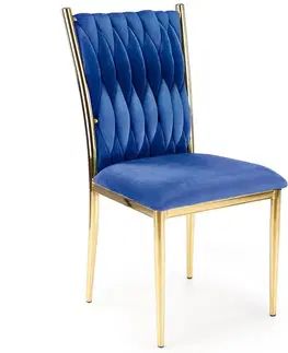 Čalúnené stoličky Stolička K436 Velvet/Chrome Granát/Zlatý