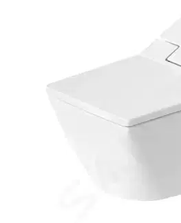 Záchody DURAVIT - Viu Závesné WC na bidetovú dosku SensoWash, Rimless, DuraFix, alpská biela 2511590000
