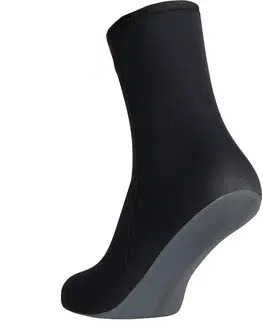 otužovanie Potápačské neoprénové topánky s podrážkou 5 mm čierne