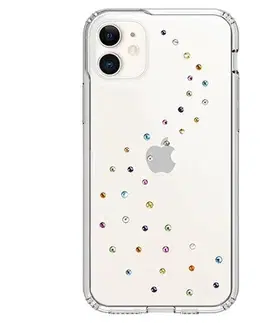 Puzdrá na mobilné telefóny Swarovski kryt Milky Way Clear pre iPhone 11 - Cotton Candy IPXR2-MW-CL-CCD